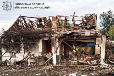 Последствия обстрела Запорожской области