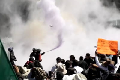 Протесты в столице Мексики