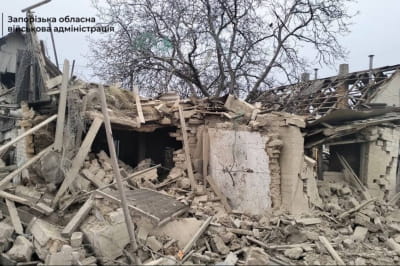 Наслідки ворожого удару по Вільнянську