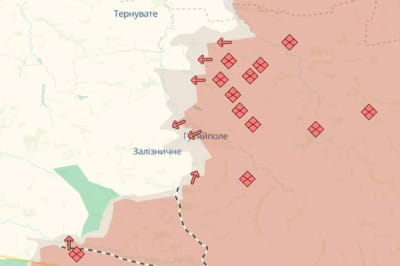 Карта боевых действий в Запорожской области