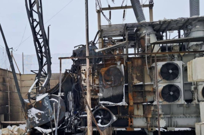Последствия поражения подстанции Азовская в Мариуполе