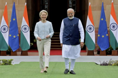 Урсула фон дер Ляйен и Нарендра Моди
