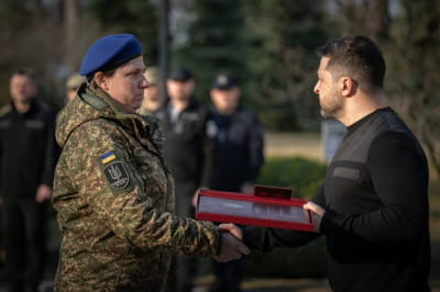 Олександра Давиденко і Володимир Зеленський