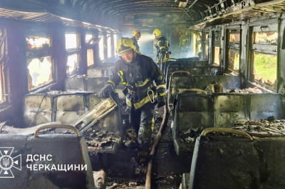Пожежа у електропоїзді 