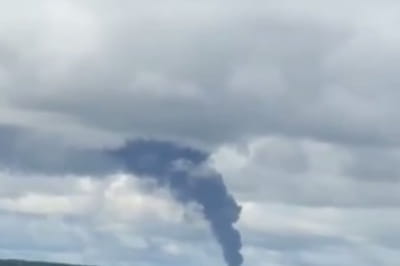 Дим після атаки на порт