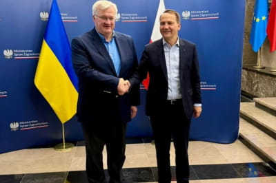  Андрій Сибіга та Радослав Сікорський