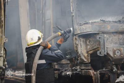 Ліквідація пожежі на підприємстві в Харкові, ДСНС