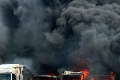 Внаслідок атаки спалахнула пожежа