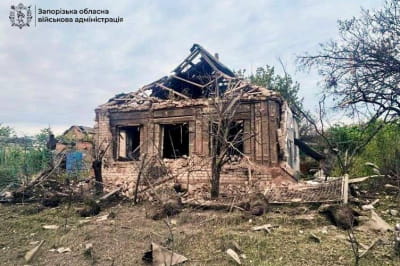 Наслідки обстрілу Запоріжжя