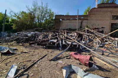 удар ворога по по території підприємства "Київмедспецтранс"