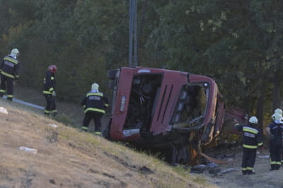 Аварія польського автобуса в Угорщині. Фото Máthé Zoltána / MTI