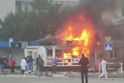 дрон рф влучив у кіоск