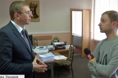 Віорел Морарь і кореспондент "5 каналу" Сергій Барбу