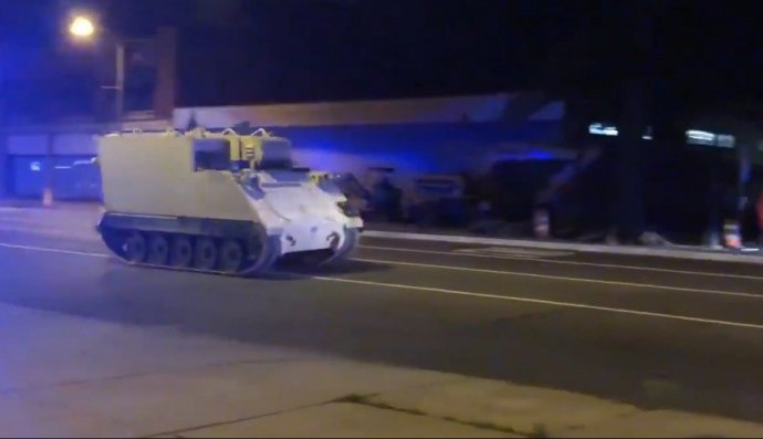 бтр, сша, погоня, поліція