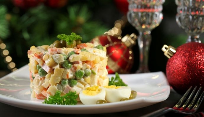 Салат "Оливье", Новый год