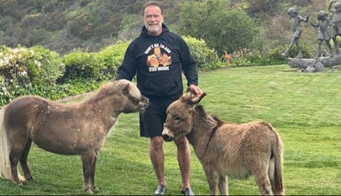 Шварценеггер з домашніми улюбленцями