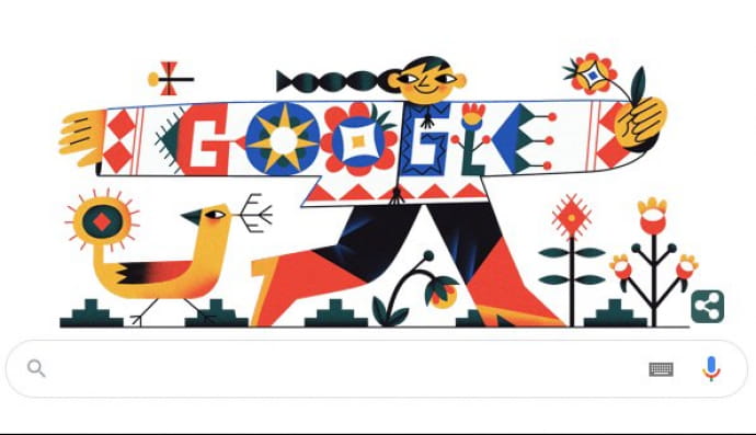 Дудл google к Дню вышиванки