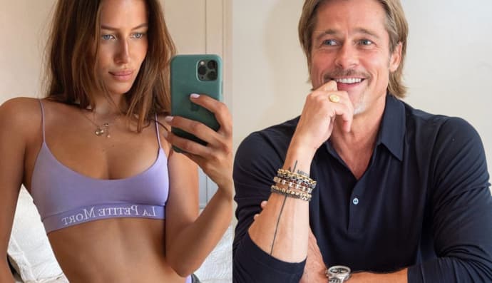 Брэд Питт с девушкой