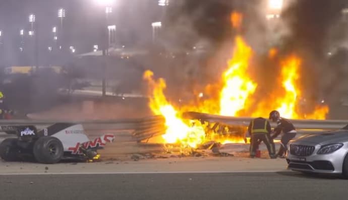 Взрыв болида на Формуле-1