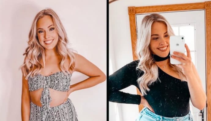 Дівчина до та після