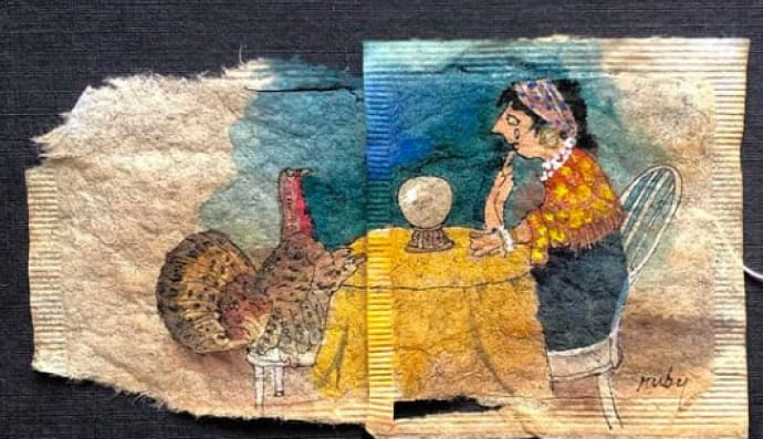 Иллюстрации на чайных пакетиках 