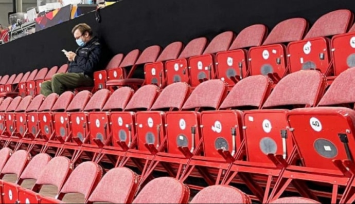 Єдиний уболівальник на хокейному матчі Росія – Білорусь