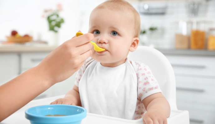 ребенок, малыш, еда, питание