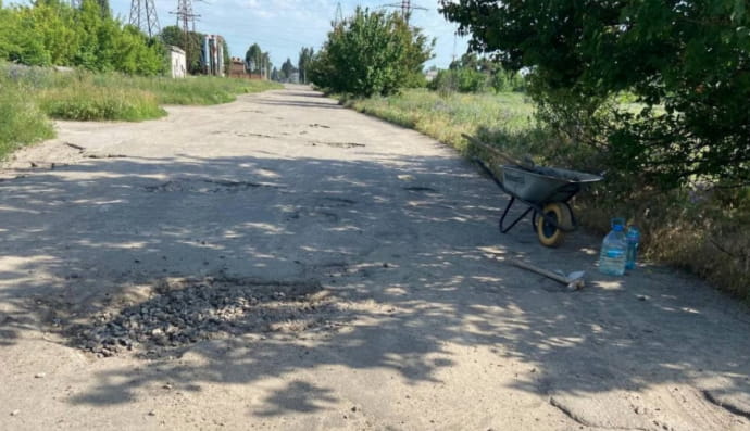 ремонт дороги в Кременчуге