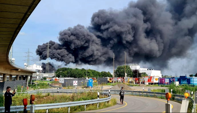 Взрыв на химзаводе в Германии