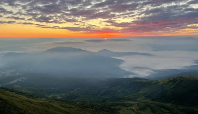 Рассвет в Карпатах