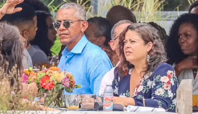 Барак Обама на праздновании своего 60-летия