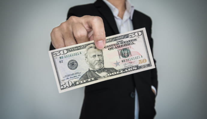 50 доларів, долар, хабар