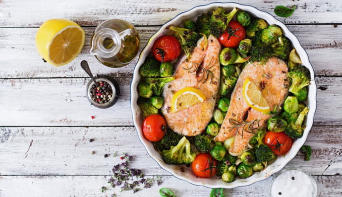 Запечена риба з овочами