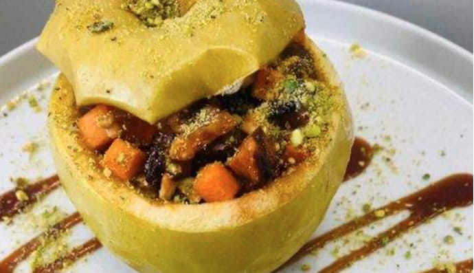 Запечені яблука з гарбузом