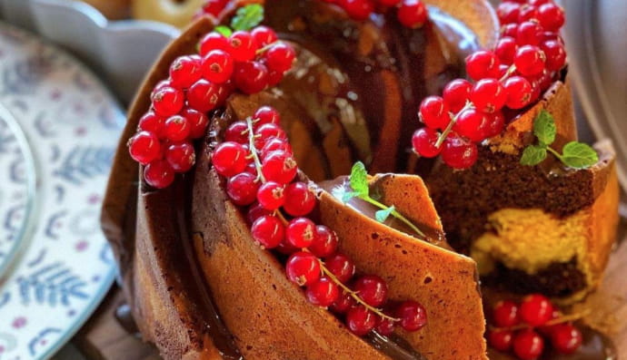 Гарбузово-шоколадний кекс