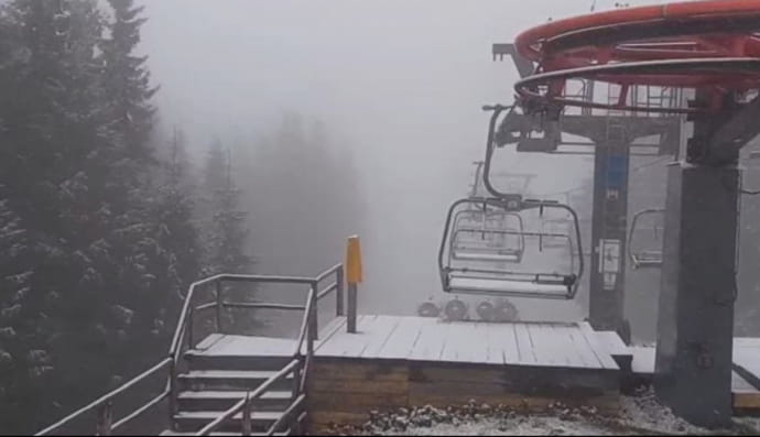 Сніг у Карпатах