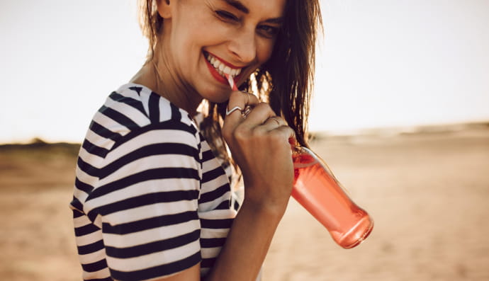 Напиток, газировка, девушка