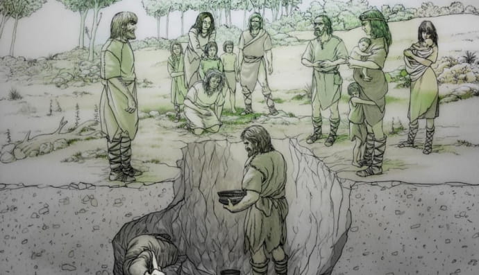 Реконструкція неолітичного поховального обряду