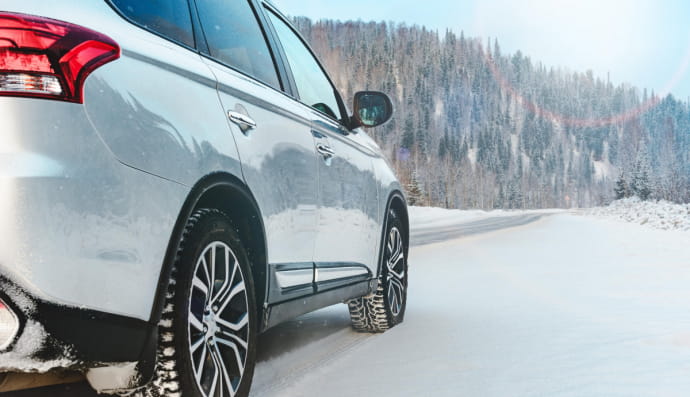 Зима, автомобиль, гололед, снег