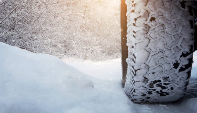 Зима, автомобиль, гололед, снег