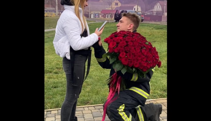 Рятувальник Дмитро та його кохана Анастасія