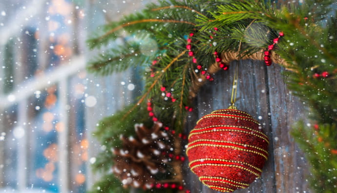 Рождественский декоративный венок