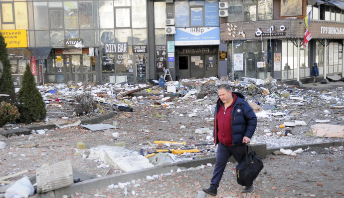 Киев, последствия обстрелов