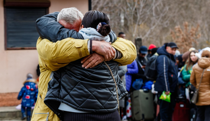 Біженці з України на кордоні