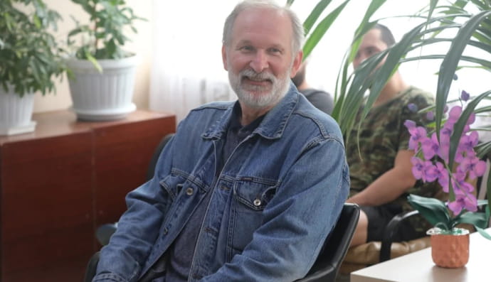 Федір Добронравов у госпіталі 