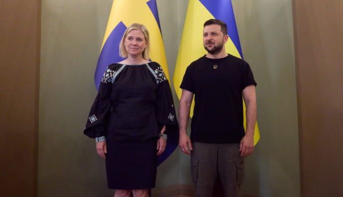 Магдален Андерссон і Володимир Зеленський