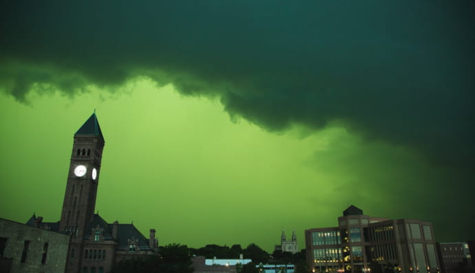 Зеленое небо