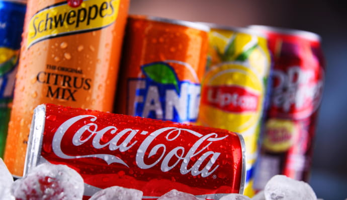 Schweppes, Coca-Cola, Fanta, Sprite, Dr. Pepper