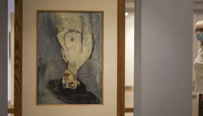 картина "Обнаженная в шляпе" Модильяни