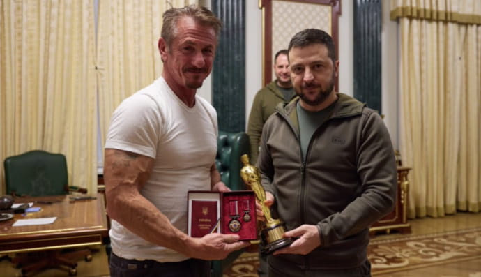 Шон Пенн и Владимир Зеленский